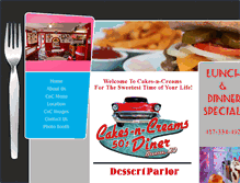 Tablet Screenshot of cakesncreams.com